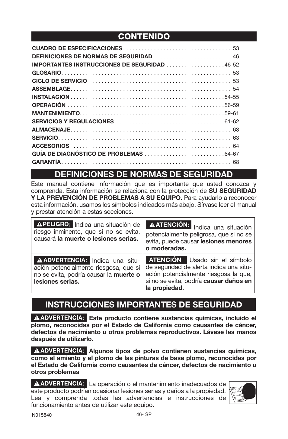 Porter-Cable CPFC2TV3525VP User Manual | Page 46 / 72