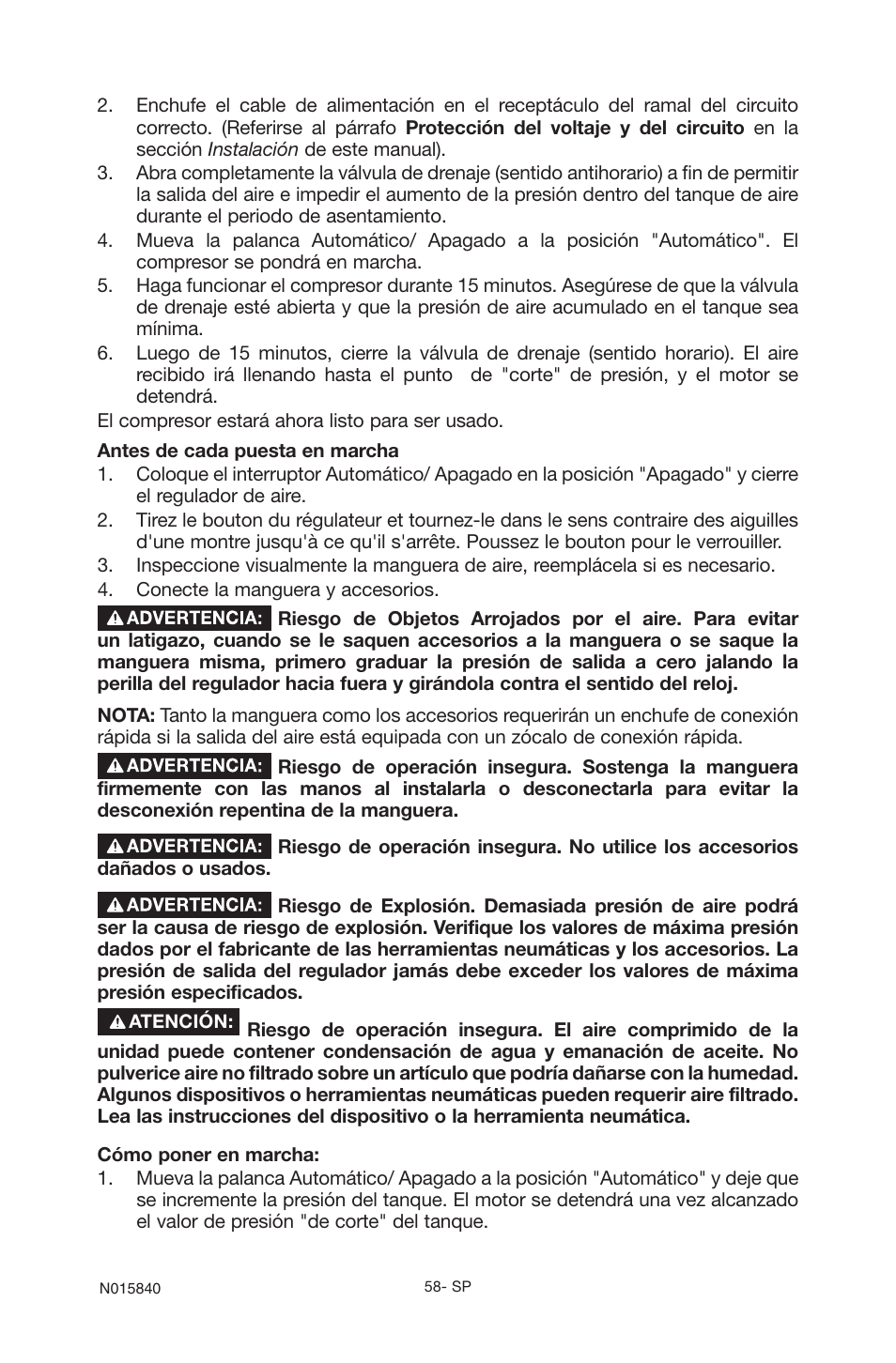 Porter-Cable CPFC2TV3525VP User Manual | Page 58 / 72