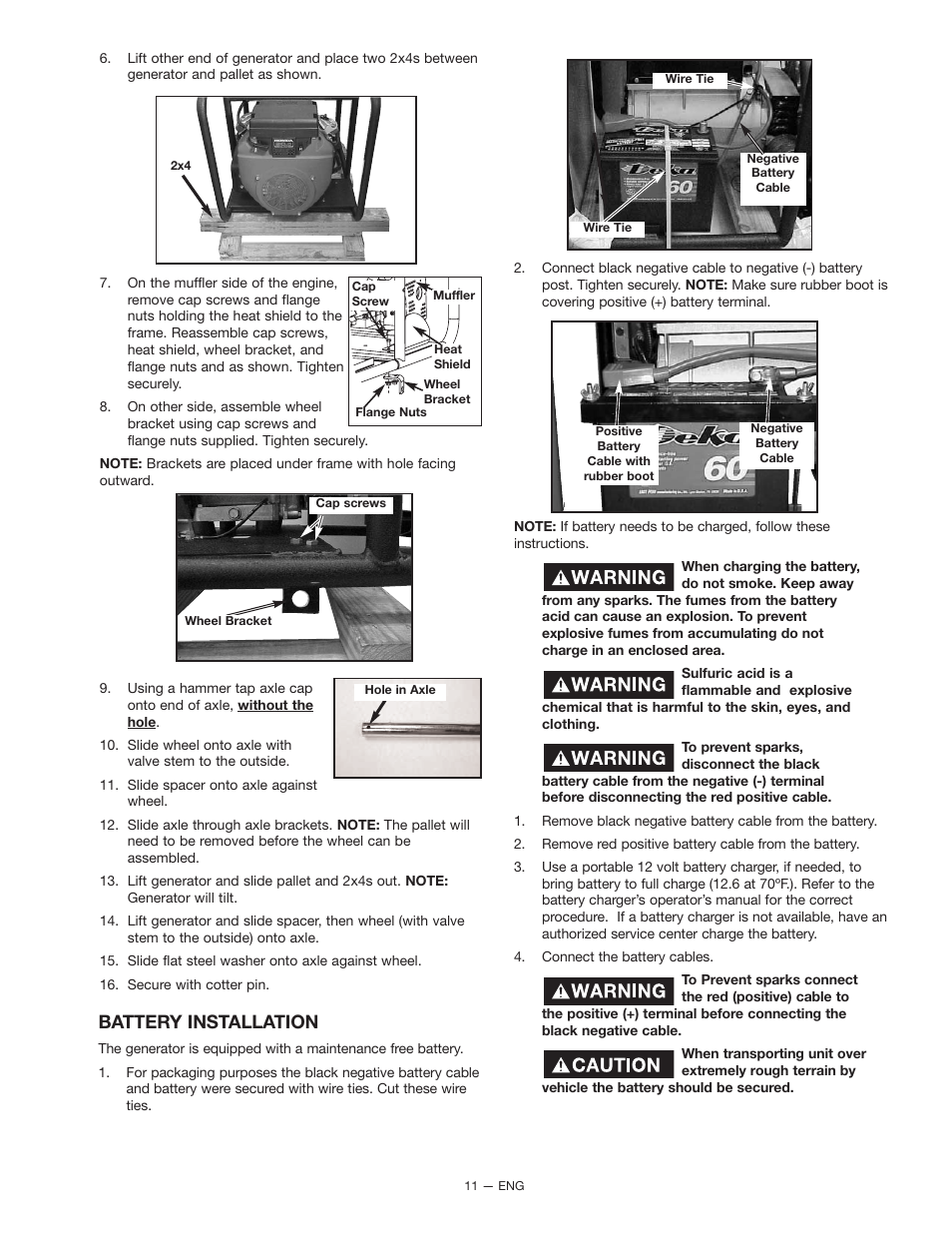 Battery installation | Porter-Cable H1000 User Manual | Page 11 / 22