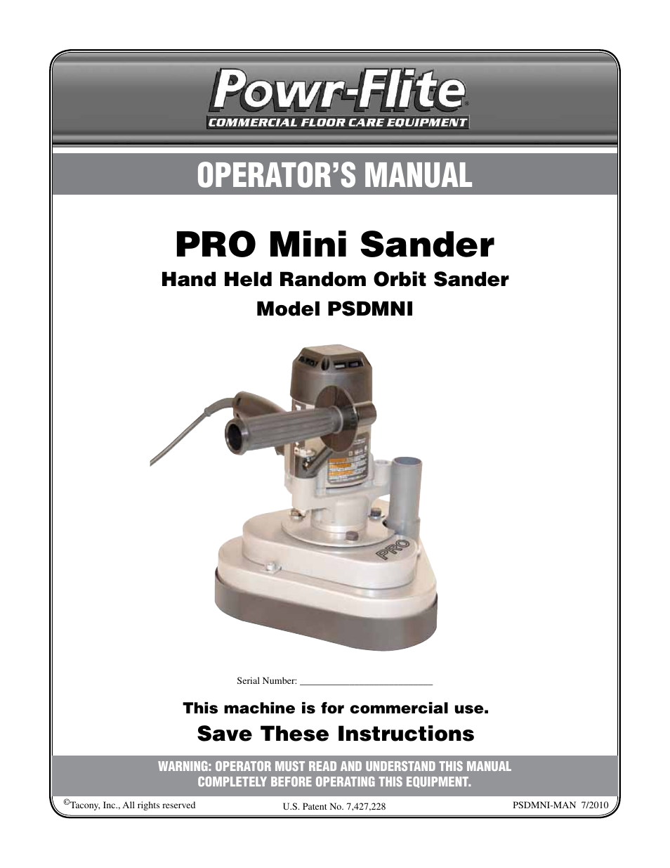 Porter-Cable PRO MINI SANDER PSDMNI User Manual | 6 pages