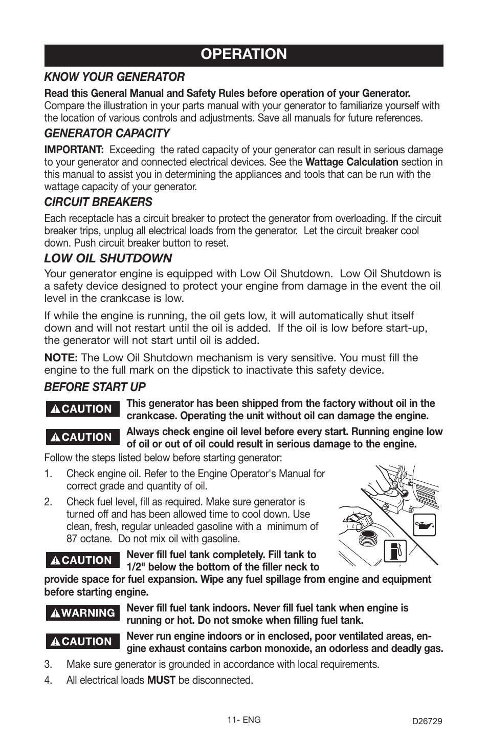 Operation | Porter-Cable D26729-028-0 User Manual | Page 11 / 22