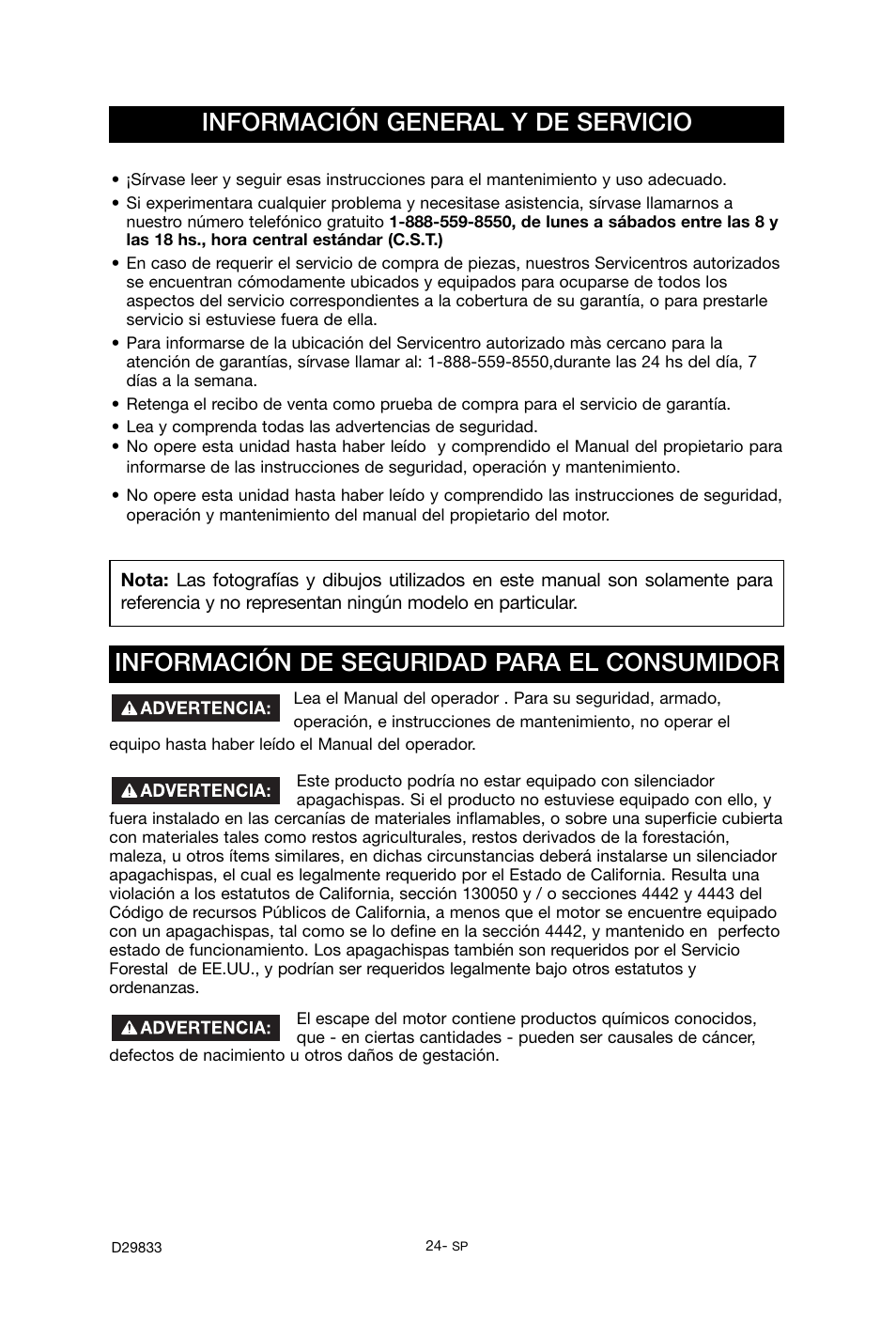 Porter-Cable D29833-038-0 User Manual | Page 24 / 68