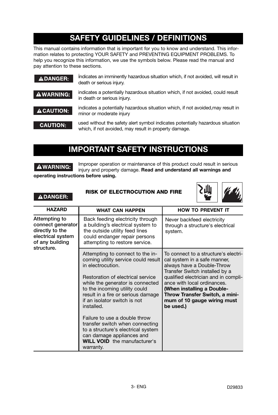 Porter-Cable D29833-038-0 User Manual | Page 3 / 68