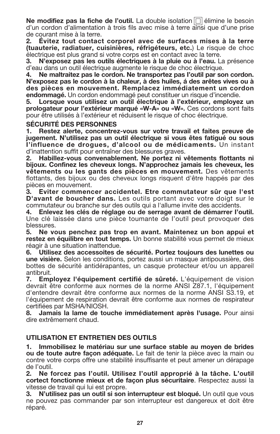 Porter-Cable 7416 User Manual | Page 27 / 36