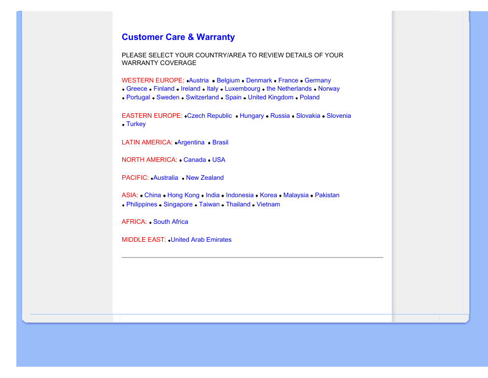 Customer care & warranty, Customer care and warranty | Philips LCD monitor 223EI User Manual | Page 50 / 73