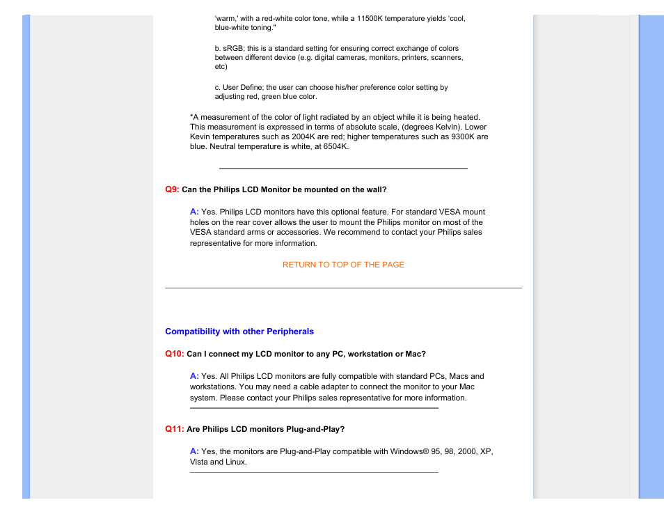 Compatibility with other, Peripherals | Philips LCD monitor 223EI User Manual | Page 6 / 73