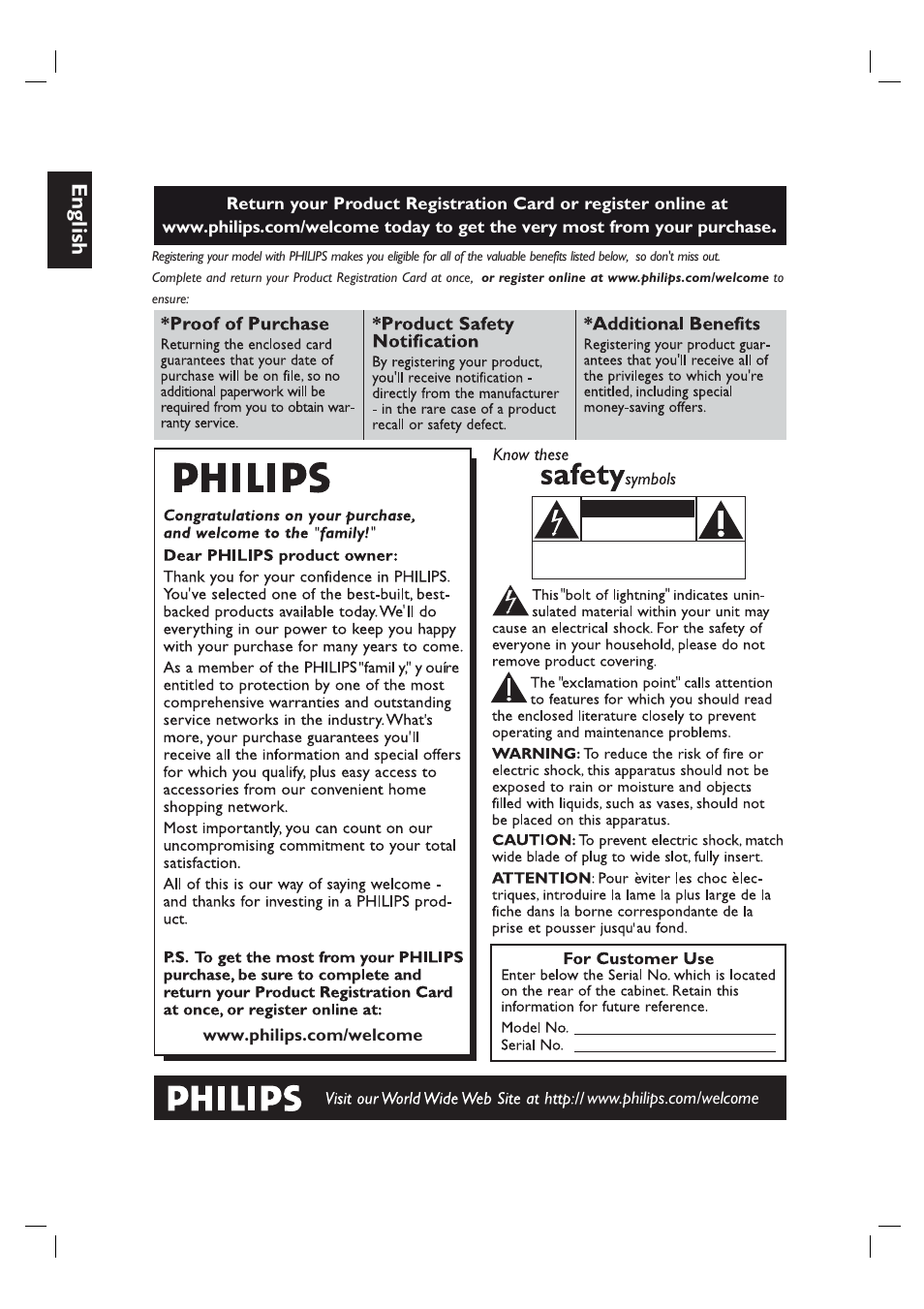 English | Philips DVP3340V-17B User Manual | Page 2 / 34