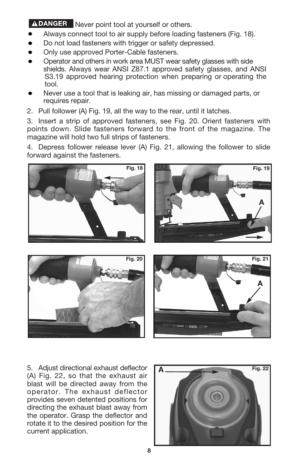 Porter-Cable FN250A User Manual | Page 8 / 13