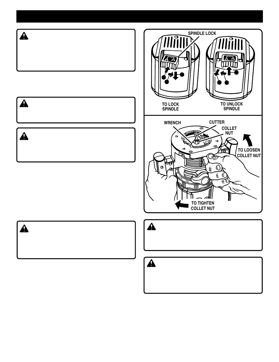 Adjustments, Warning, Caution | Ryobi R161 User Manual | Page 8 / 16