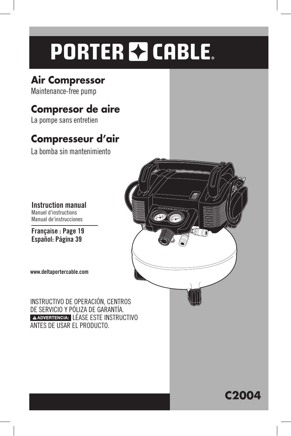 Porter-Cable C2004 User Manual | 64 pages