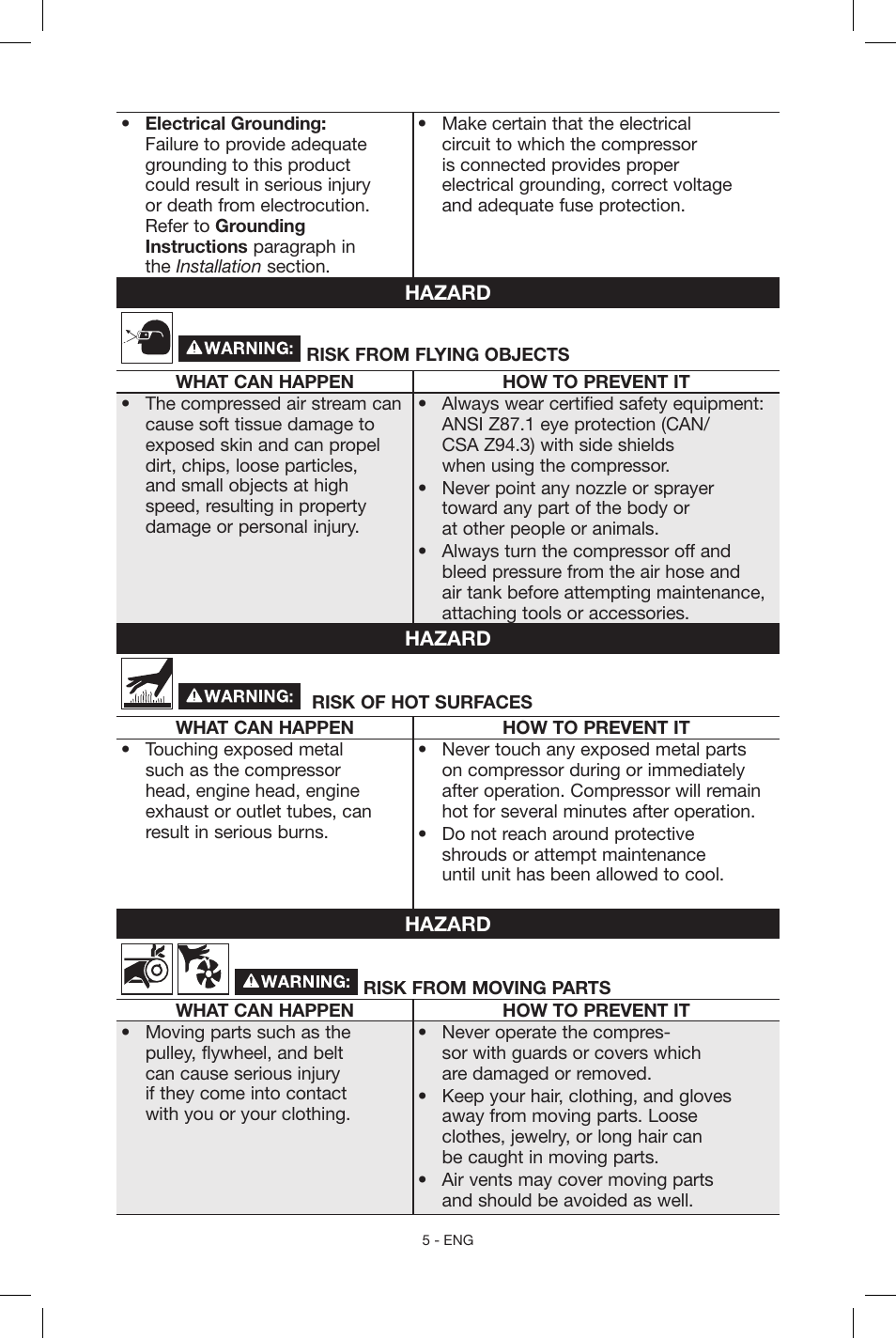 Porter-Cable C2004 User Manual | Page 5 / 64