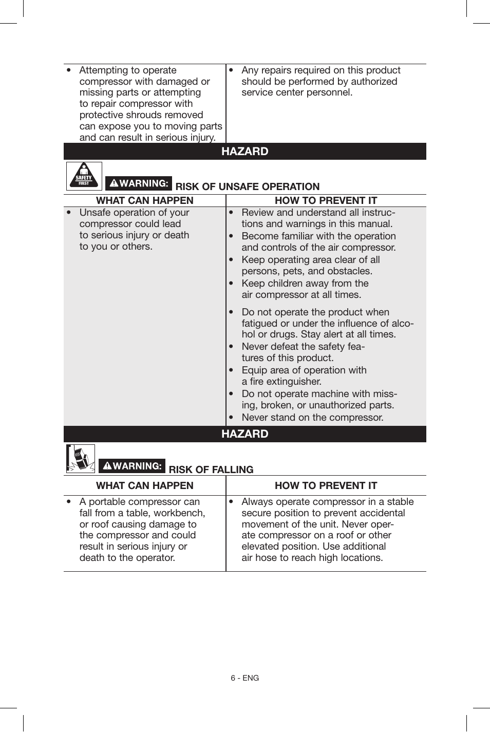Porter-Cable C2004 User Manual | Page 6 / 64