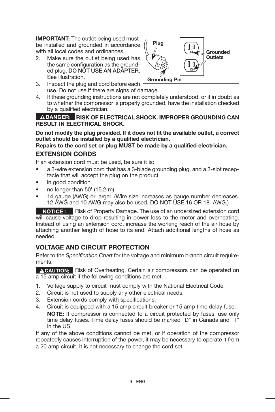 Porter-Cable C2004 User Manual | Page 9 / 64