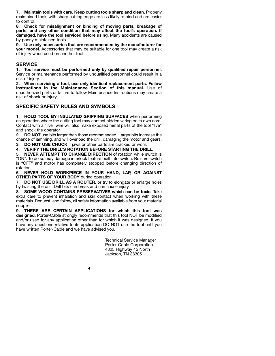 Porter-Cable 8623 User Manual | Page 4 / 19