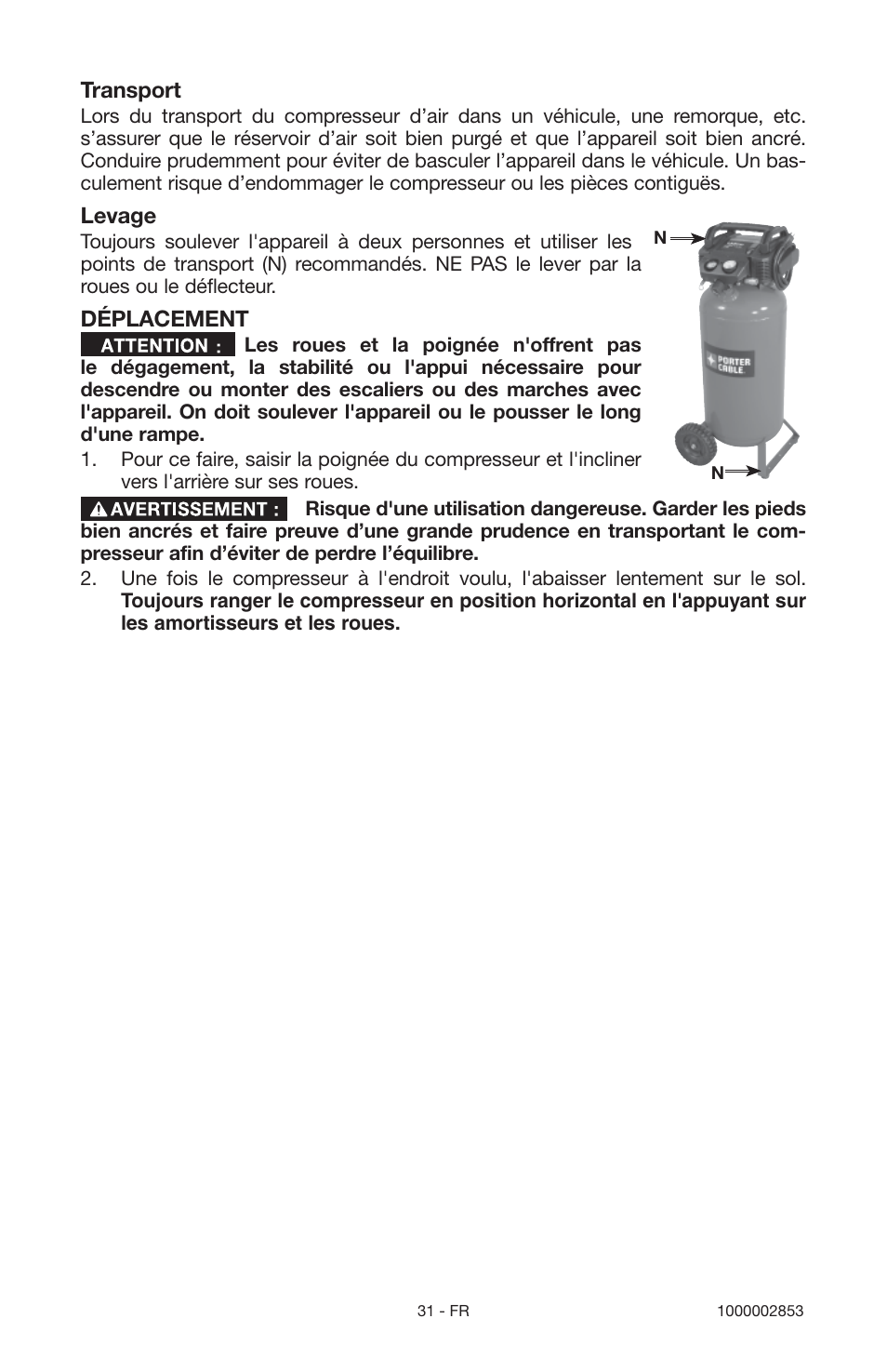 Porter-Cable 1000002853 User Manual | Page 31 / 68