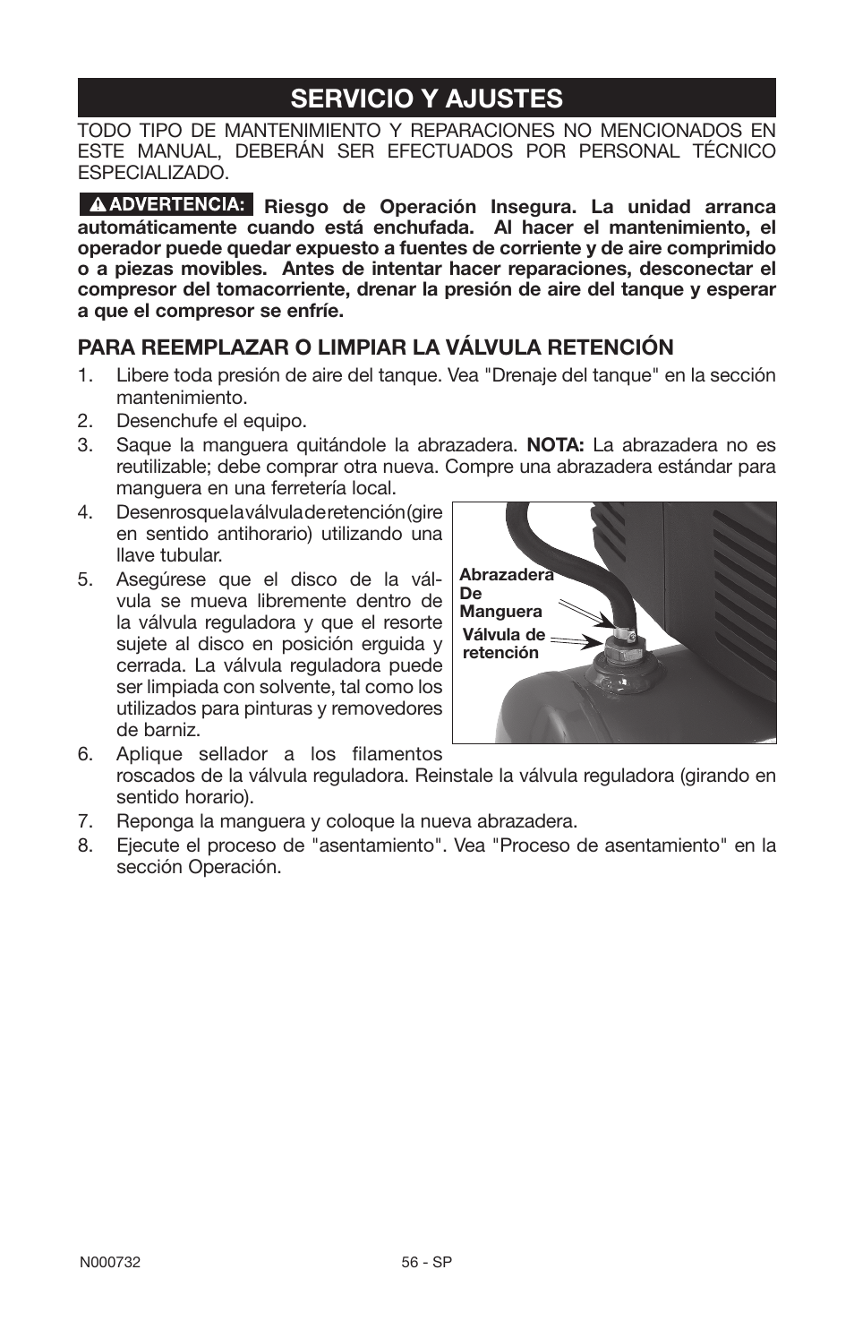 Servicio y ajustes | Porter-Cable C2025 User Manual | Page 56 / 64