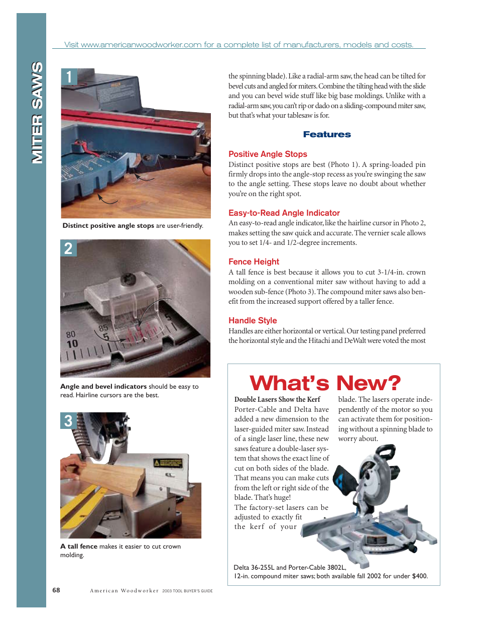 What’s new, Miter sa ws miter sa ws | Porter-Cable Miter Saw User Manual | Page 2 / 4