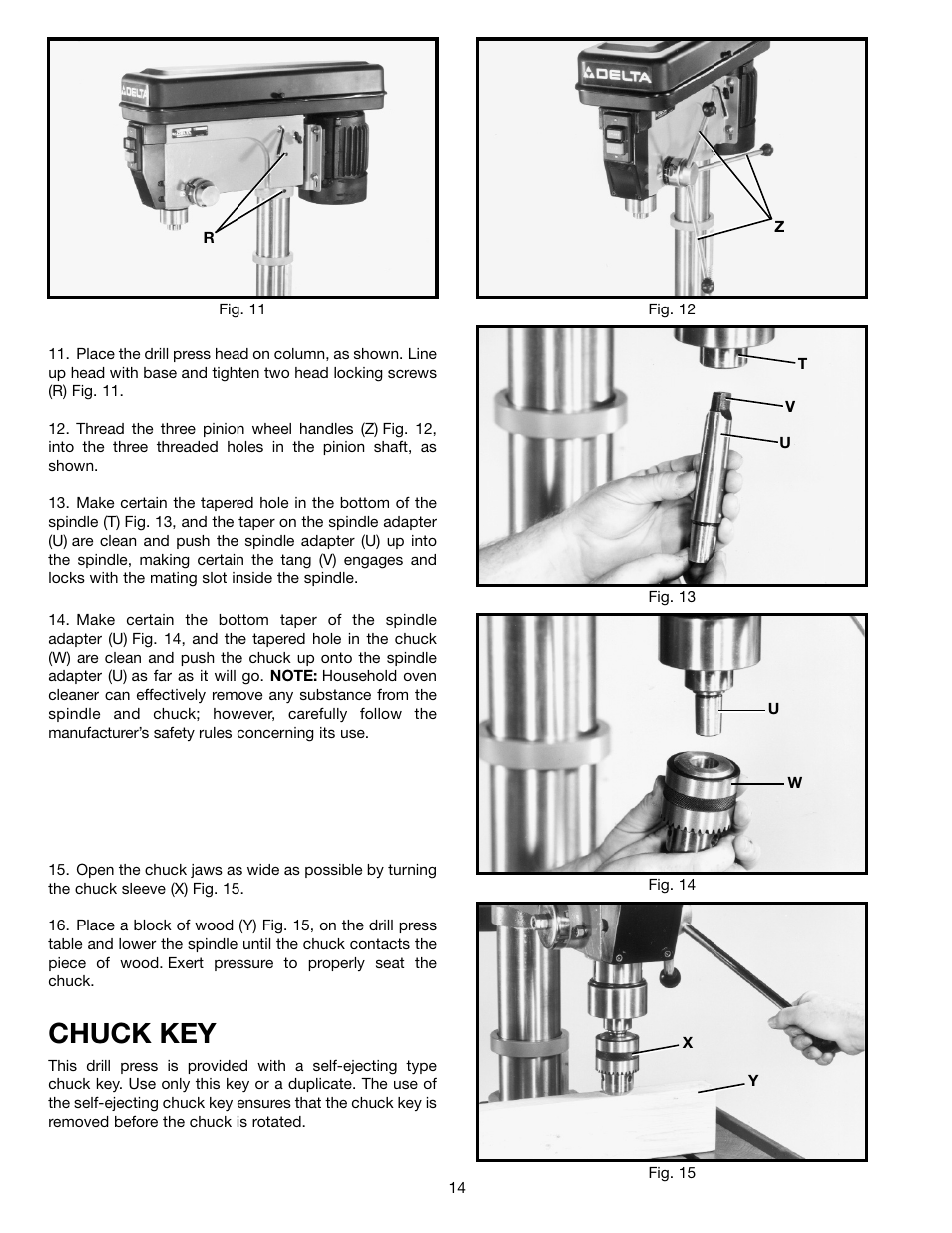 Chuck key | Porter-Cable 70-200 User Manual | Page 14 / 21