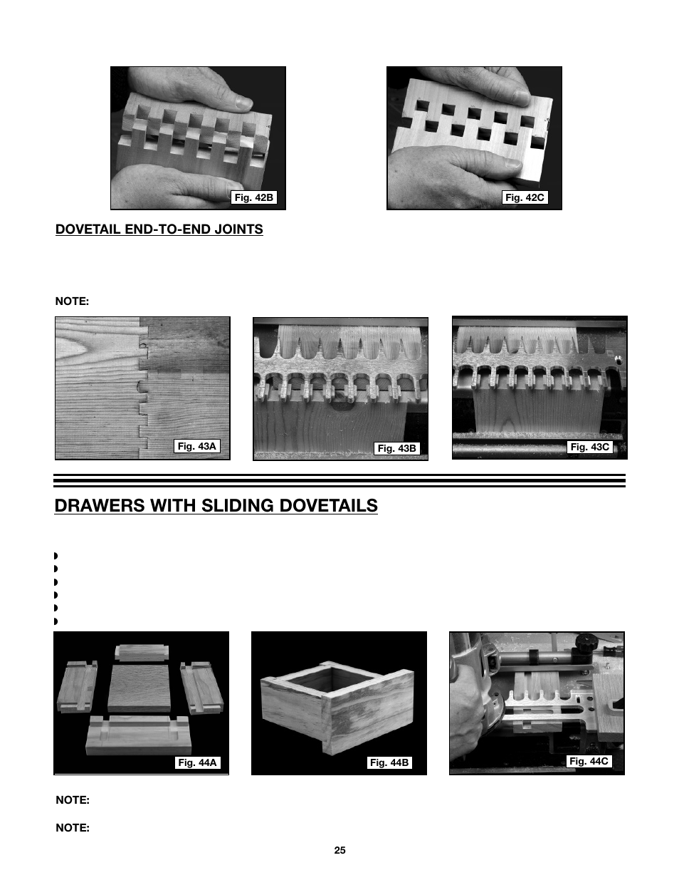 Drawers with sliding dovetails | Porter-Cable 4216 User Manual | Page 25 / 44