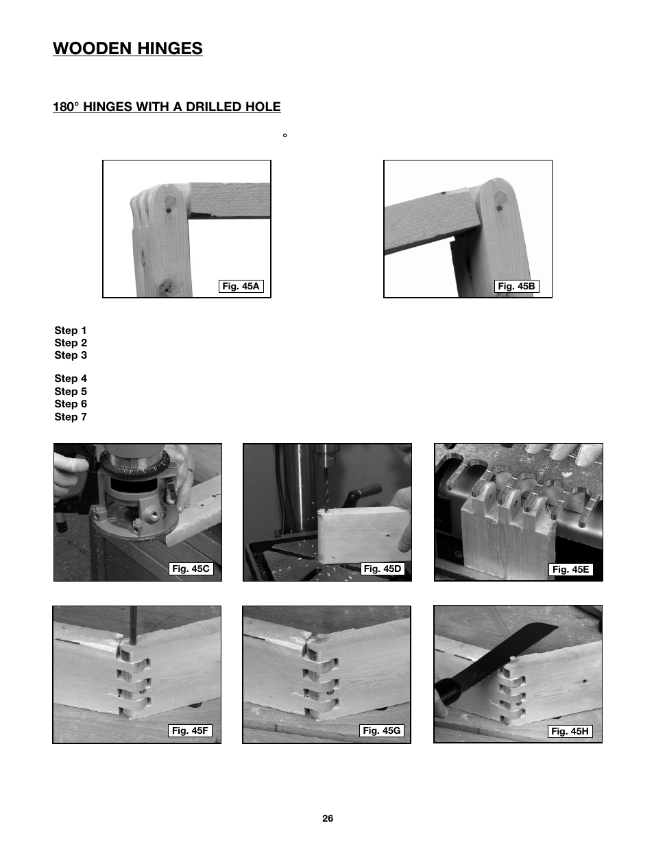 Wooden hinges | Porter-Cable 4216 User Manual | Page 26 / 44