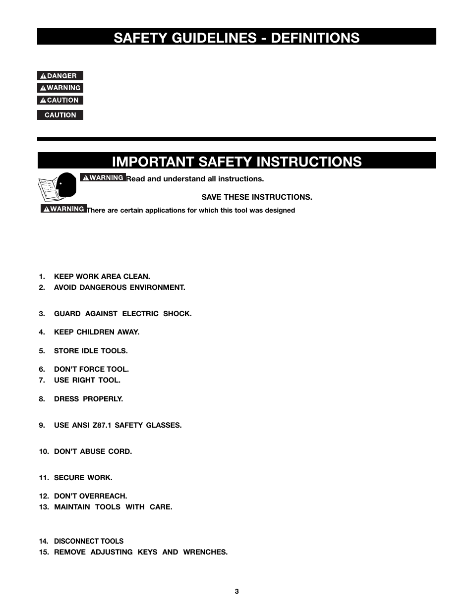 Porter-Cable 4216 User Manual | Page 3 / 44