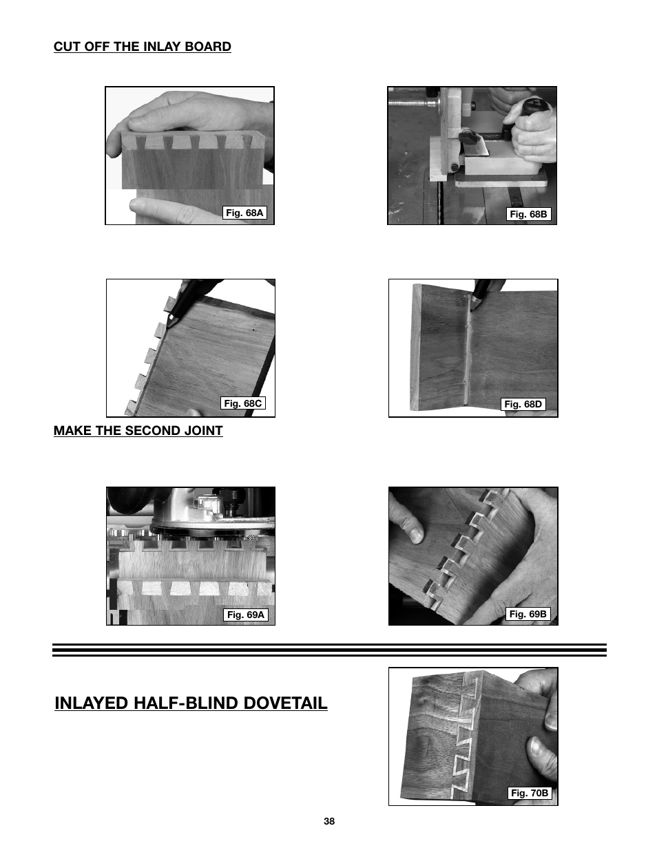 Inlayed half-blind dovetail | Porter-Cable 4216 User Manual | Page 38 / 44