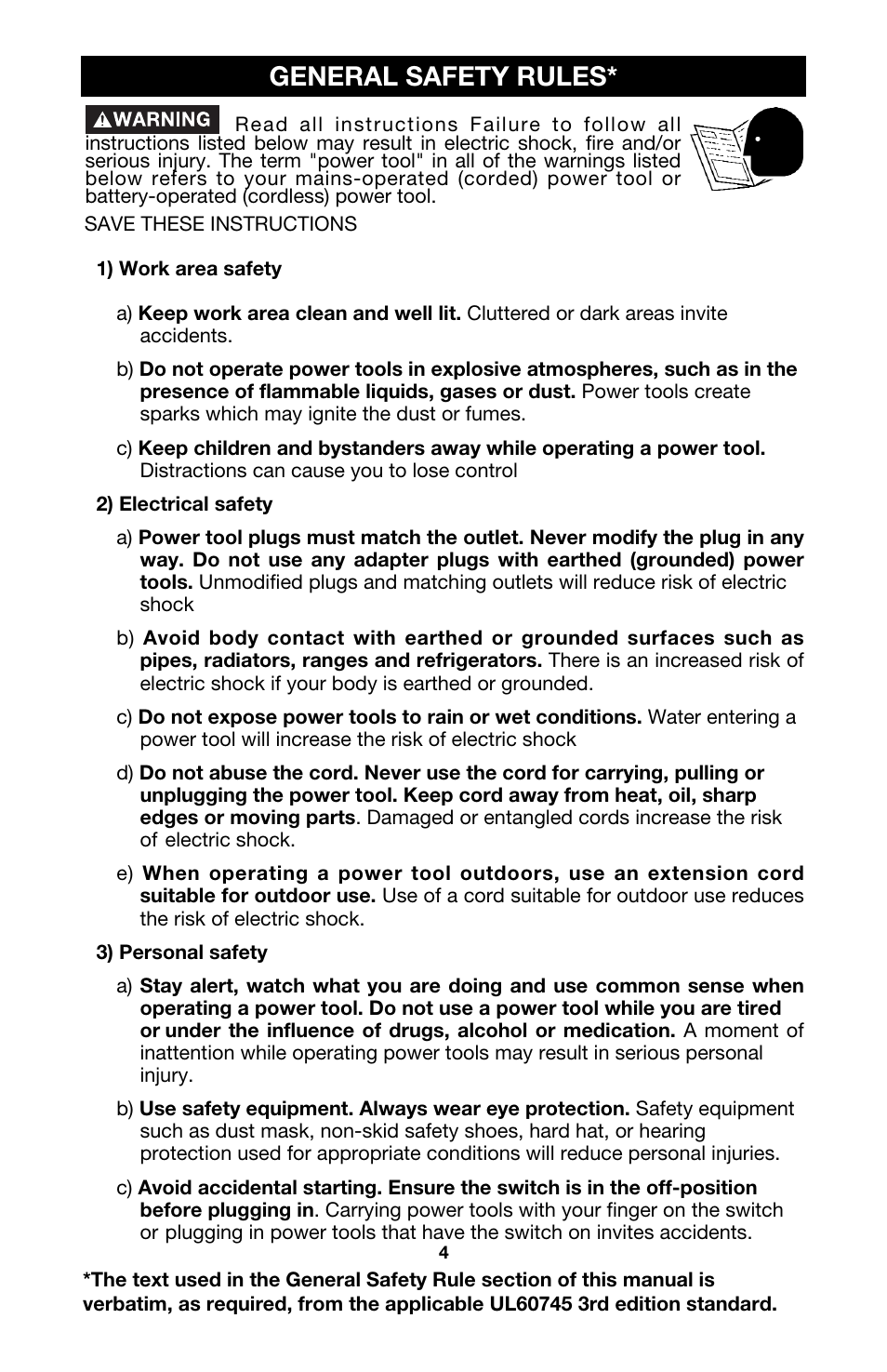 General safety rules | Porter-Cable 7549 User Manual | Page 4 / 17