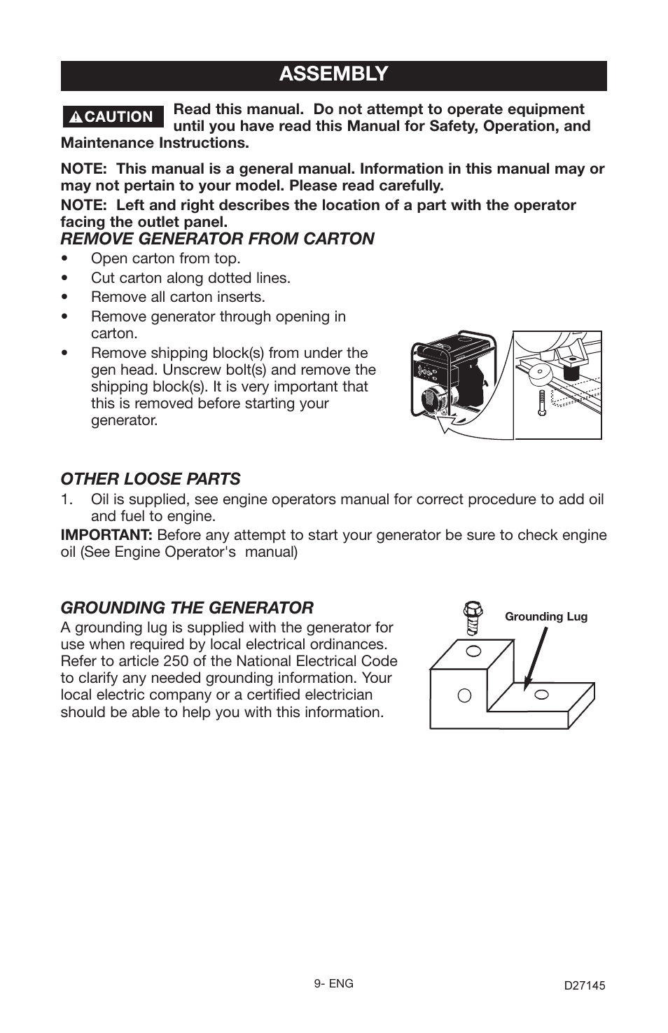 Assembly | Porter-Cable BSI525 User Manual | Page 9 / 22