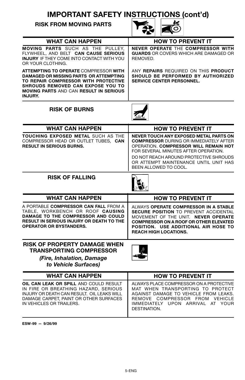 Important safety instructions (cont’d) | Porter-Cable CPF6025VP User Manual | Page 5 / 56