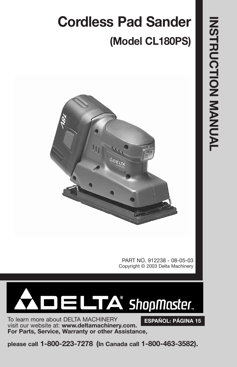 Porter-Cable CL180PS User Manual | 15 pages