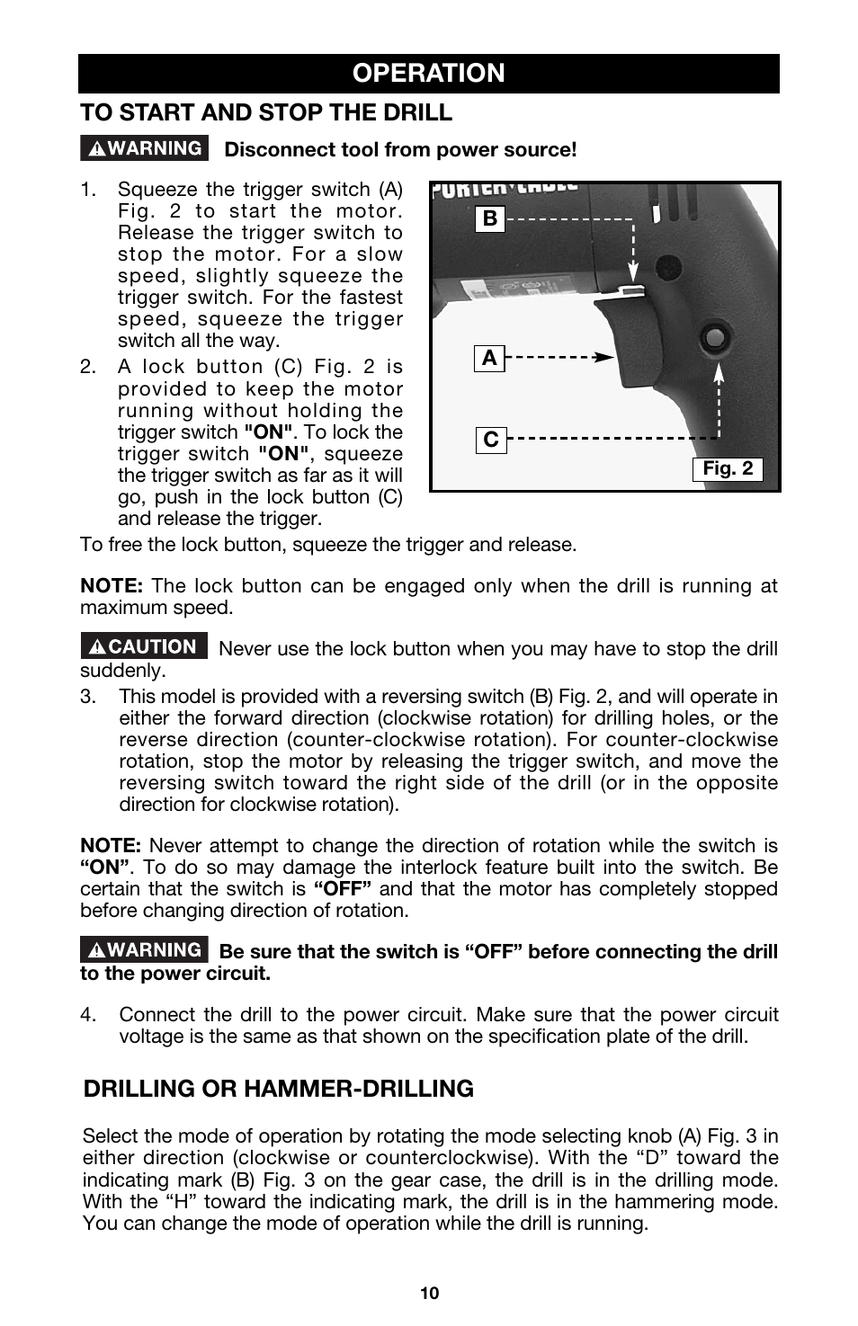 Operation | Porter-Cable 7751 User Manual | Page 10 / 17