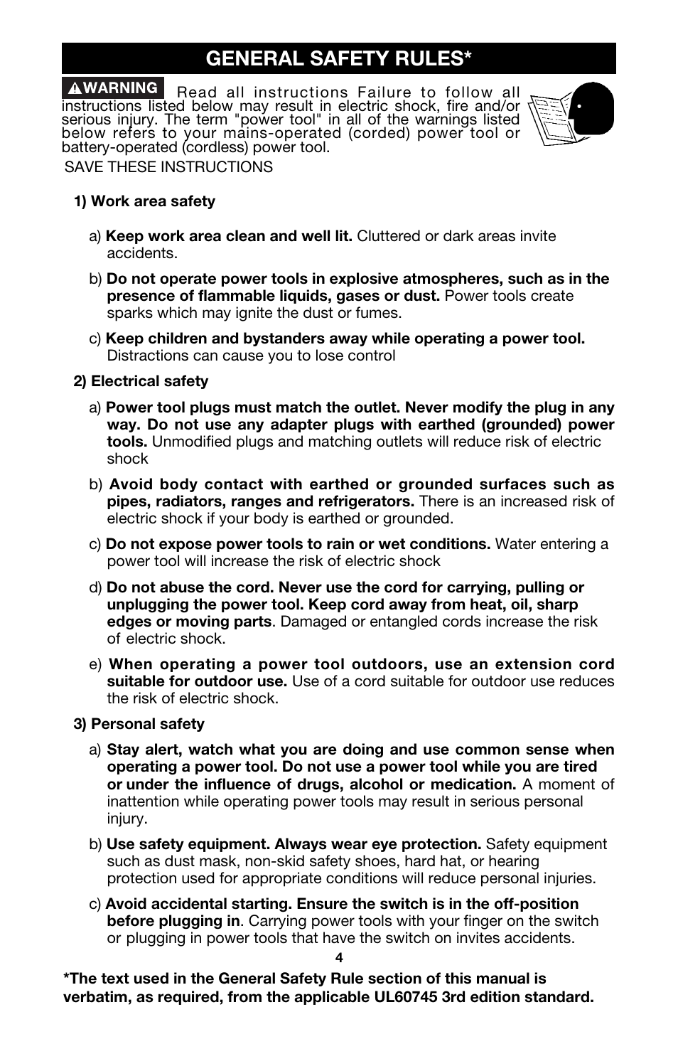 General safety rules | Porter-Cable 7430 User Manual | Page 4 / 15