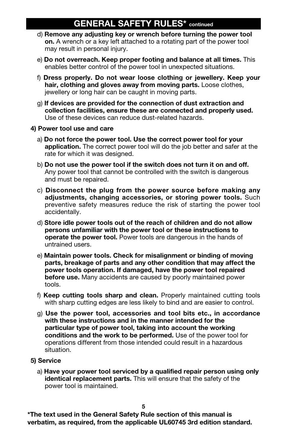 General safety rules | Porter-Cable 7430 User Manual | Page 5 / 15