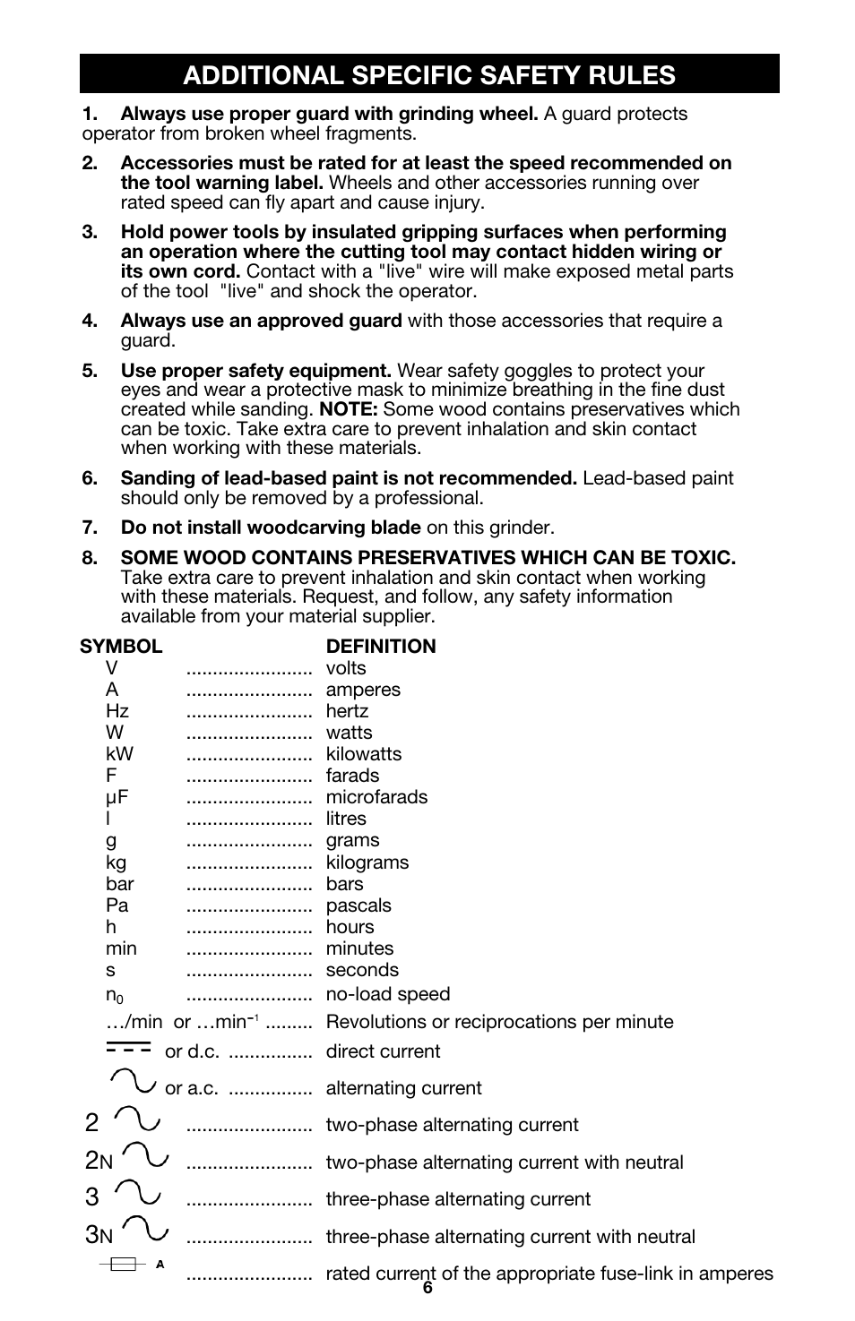 Additional specific safety rules | Porter-Cable 7430 User Manual | Page 6 / 15
