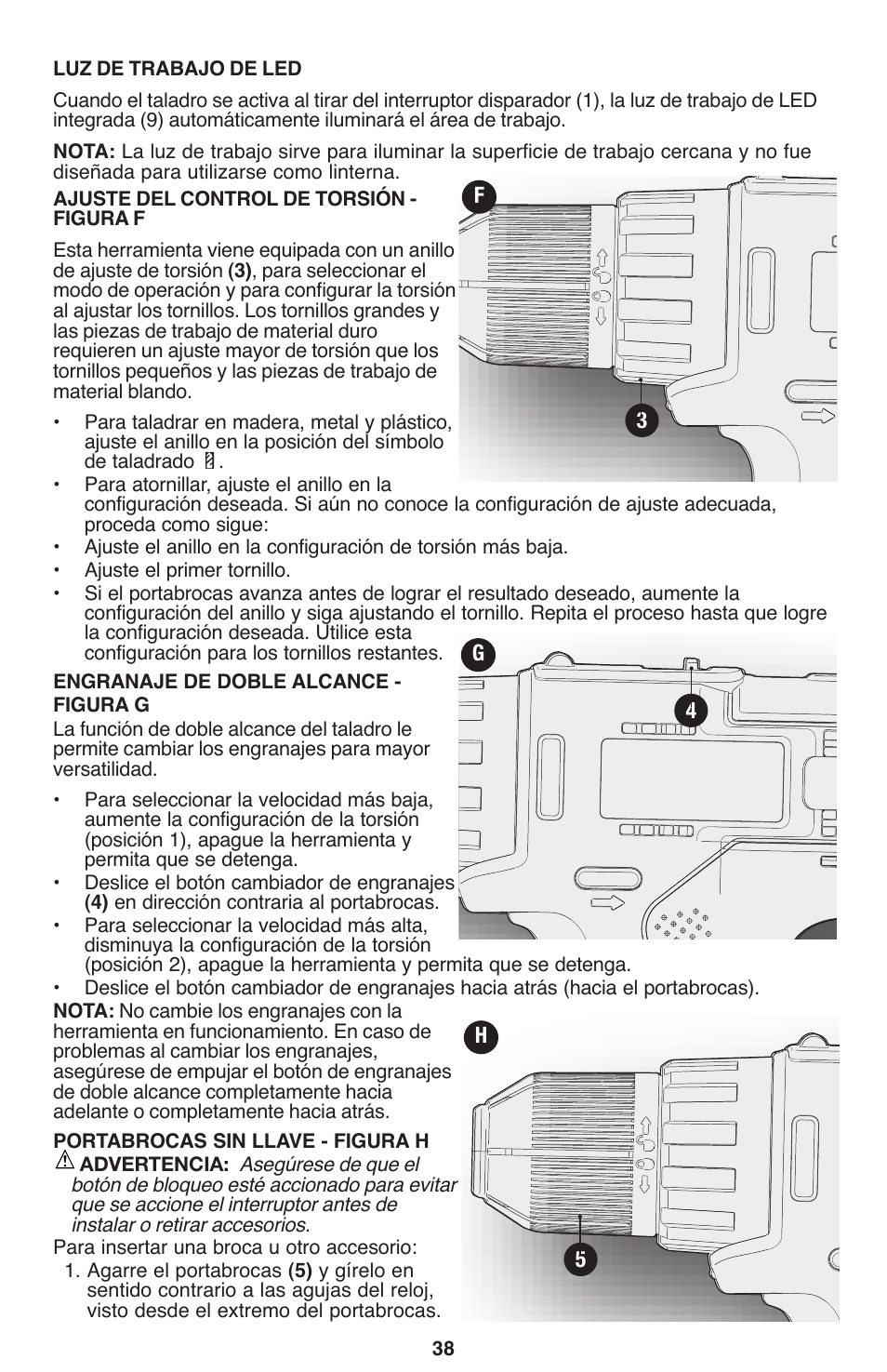 Porter-Cable PCL120DD User Manual | Page 38 / 44