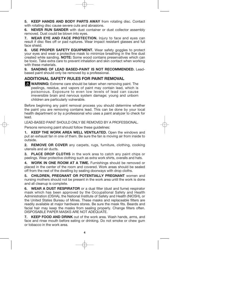 Porter-Cable QUICKSAND 335 User Manual | Page 4 / 13