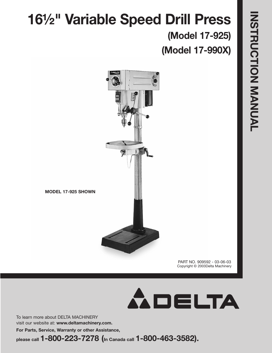 Porter-Cable 17-990X User Manual | 20 pages