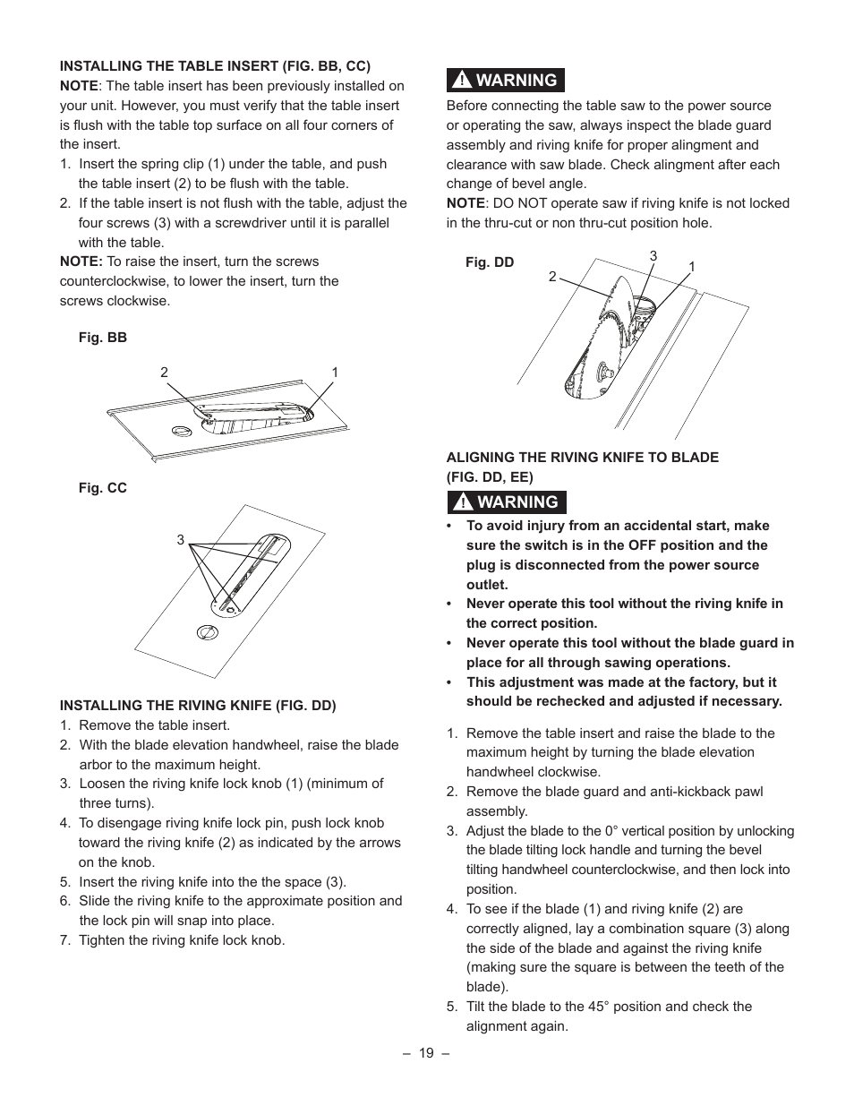 Porter-Cable PCB270TS User Manual | Page 19 / 38
