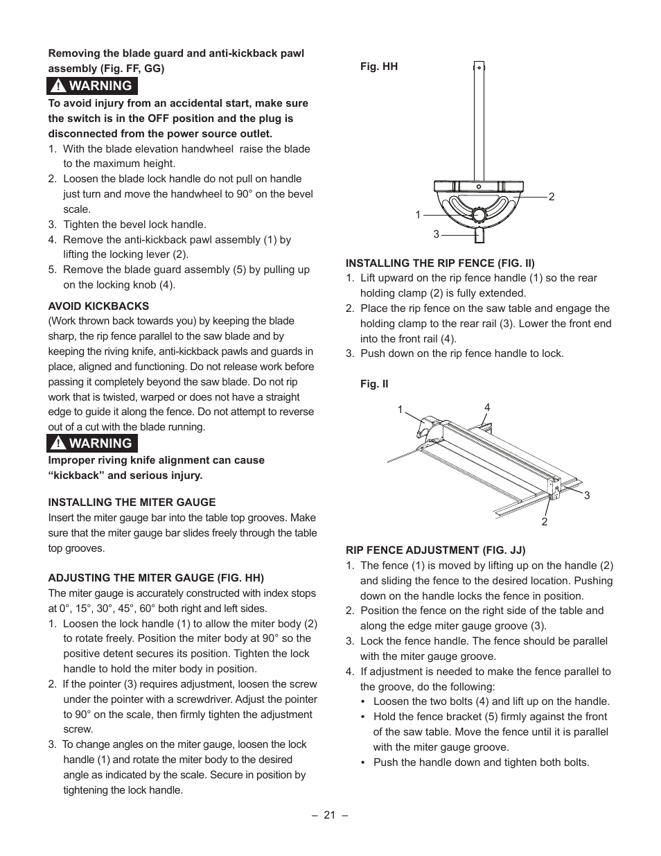 Porter-Cable PCB270TS User Manual | Page 21 / 38