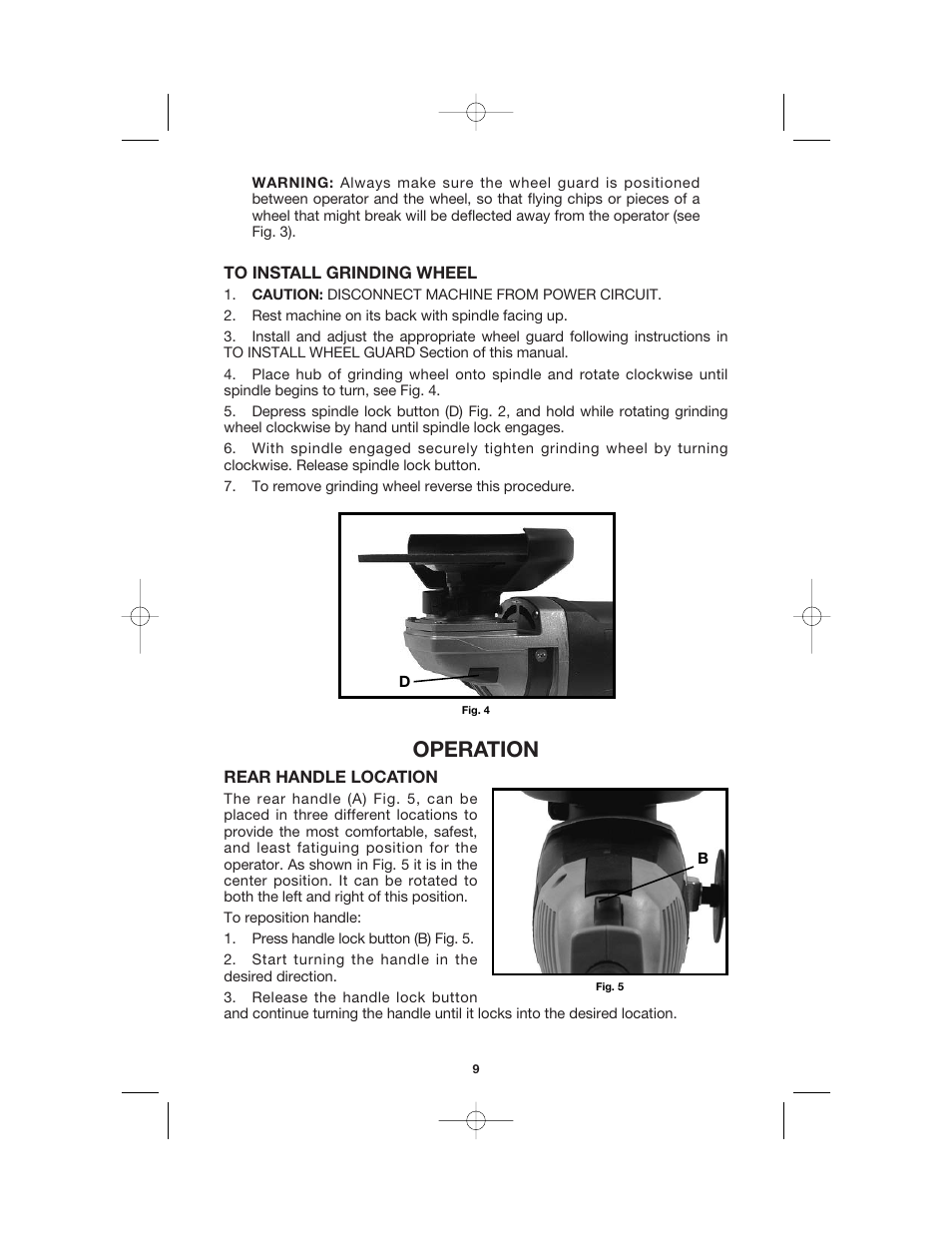Operation | Porter-Cable 7414 User Manual | Page 9 / 13