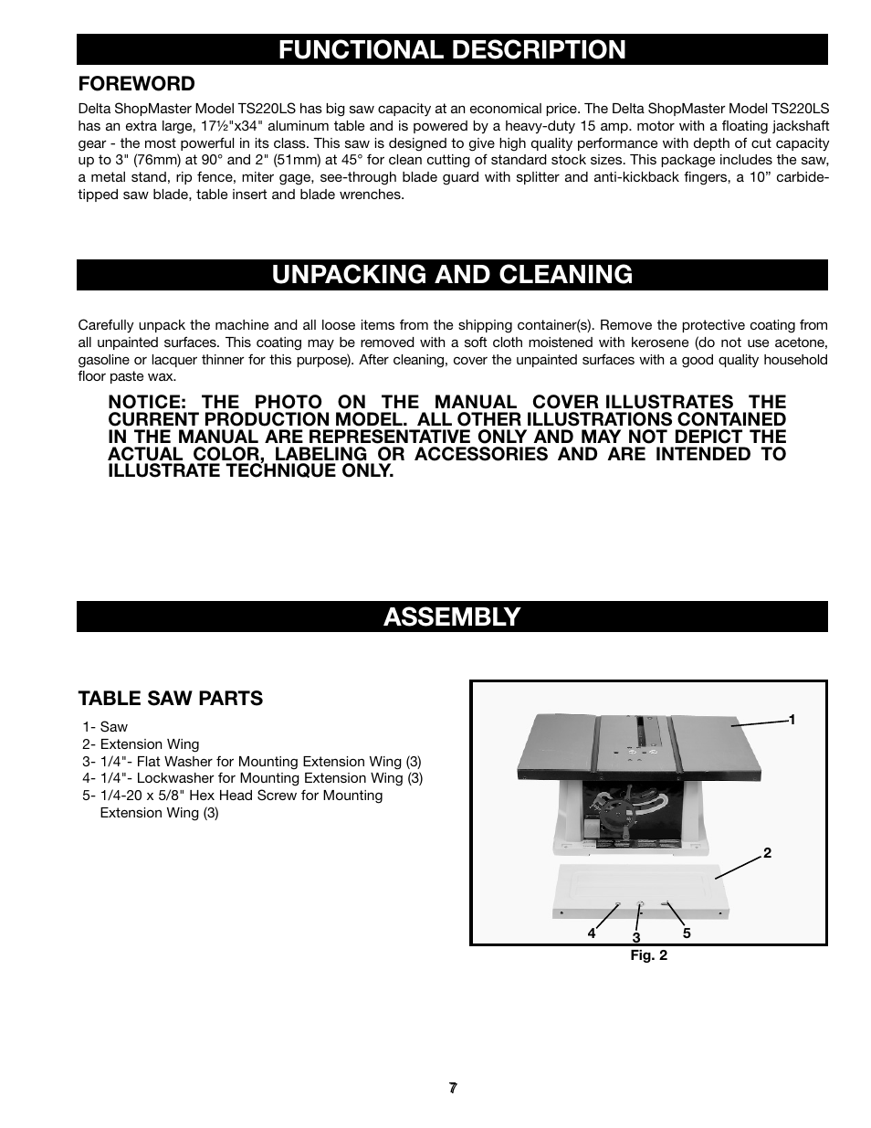 Porter-Cable (Model TS220LS) User Manual | Page 7 / 29