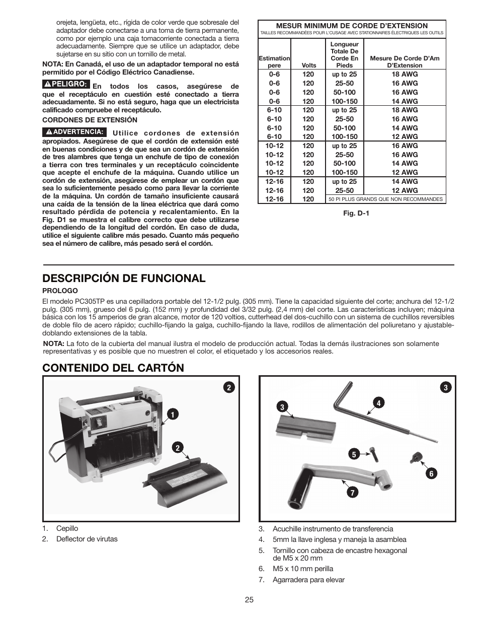 Porter-Cable PC305TP User Manual | Page 25 / 36