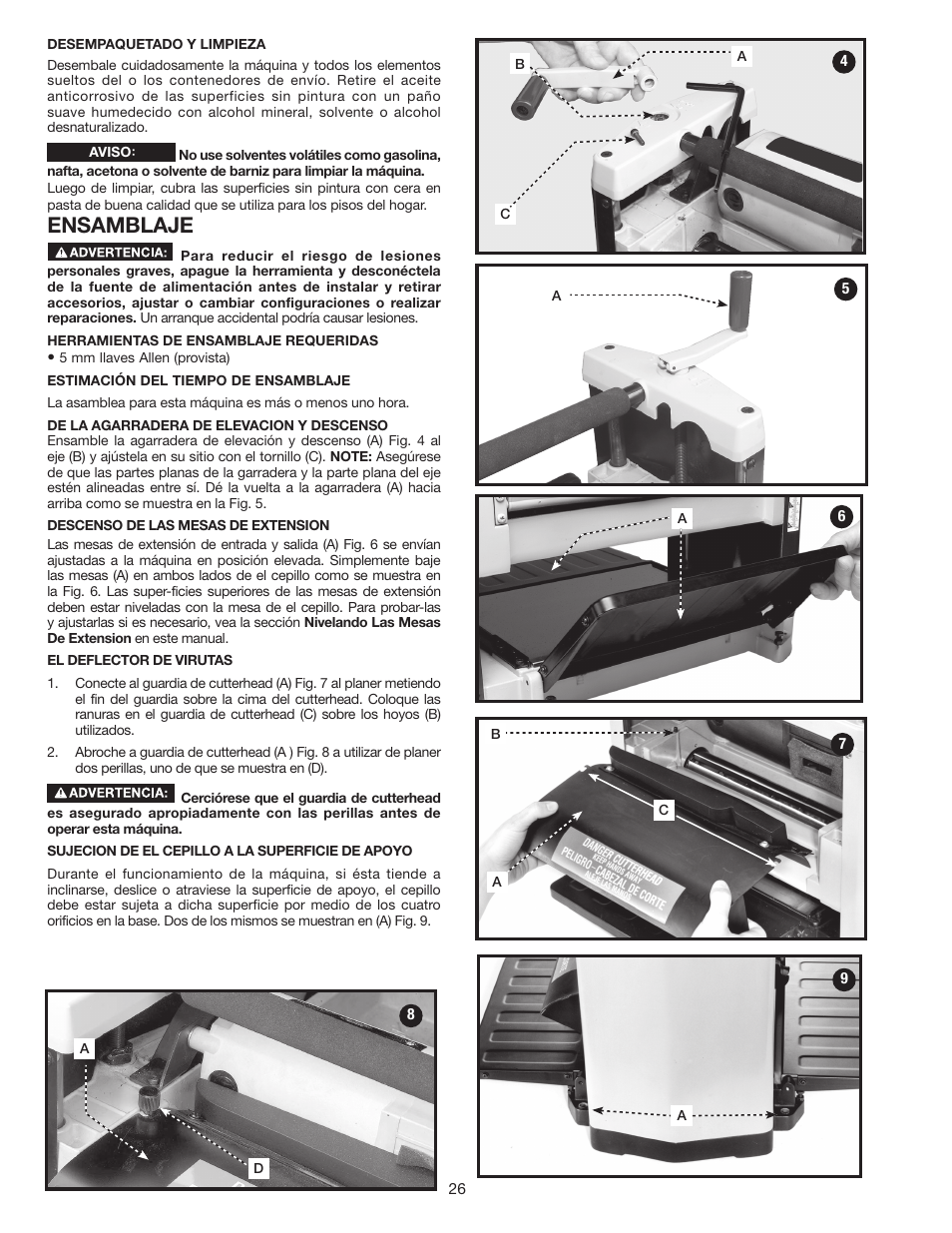 Ensamblaje | Porter-Cable PC305TP User Manual | Page 26 / 36