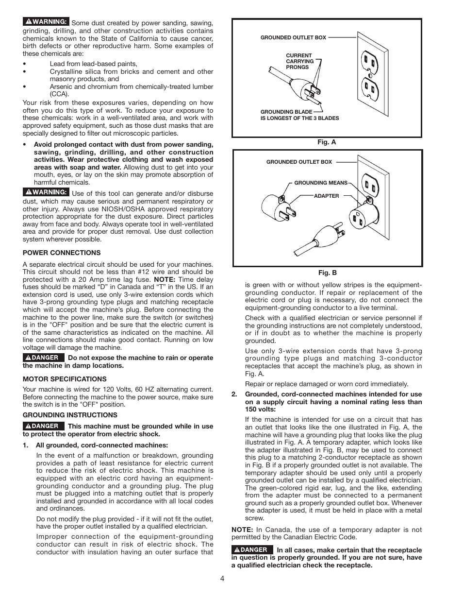 Porter-Cable PC305TP User Manual | Page 4 / 36