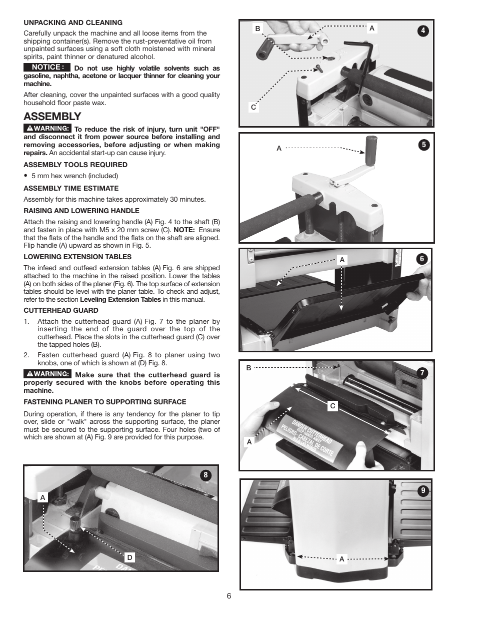 Assembly | Porter-Cable PC305TP User Manual | Page 6 / 36