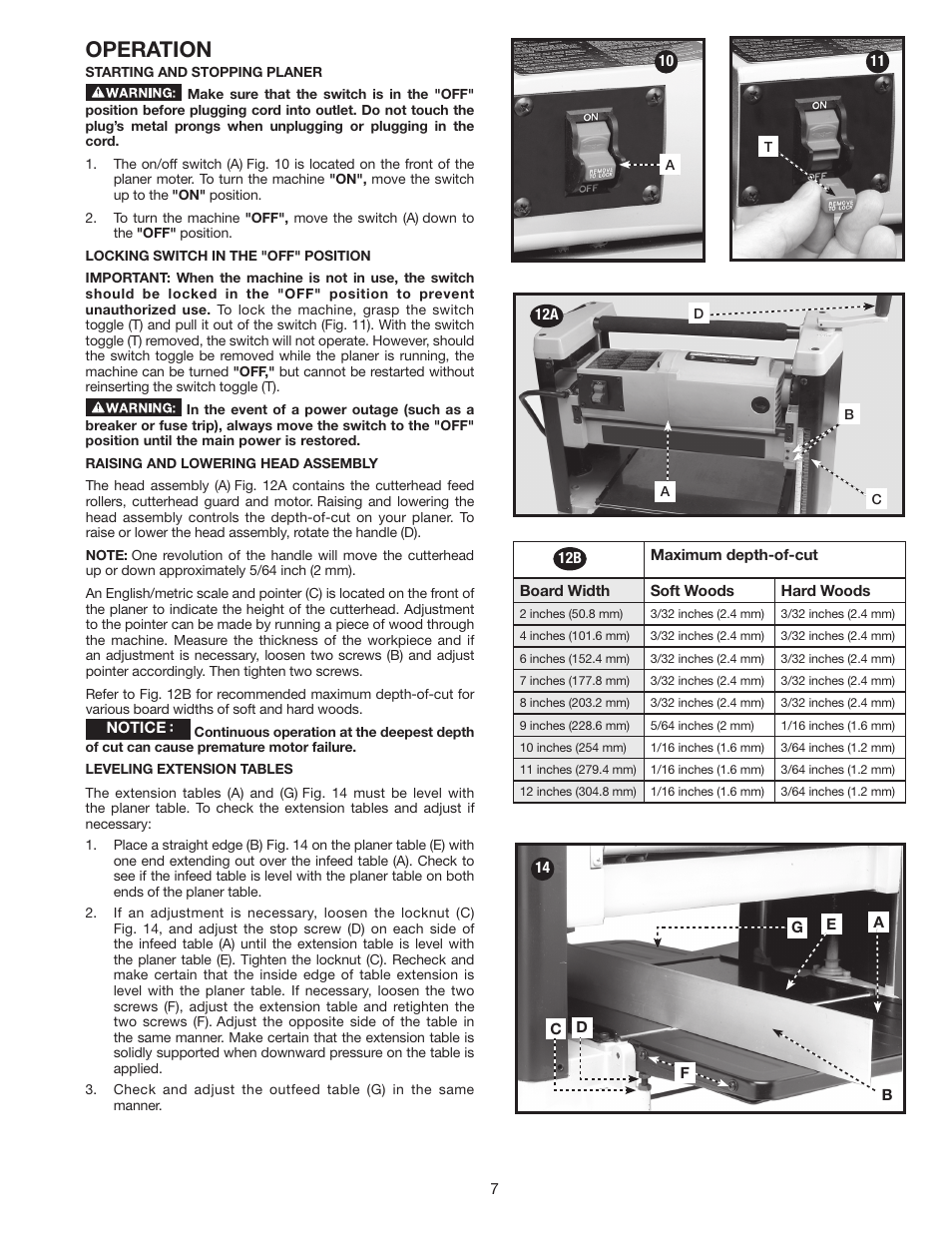 Operation | Porter-Cable PC305TP User Manual | Page 7 / 36