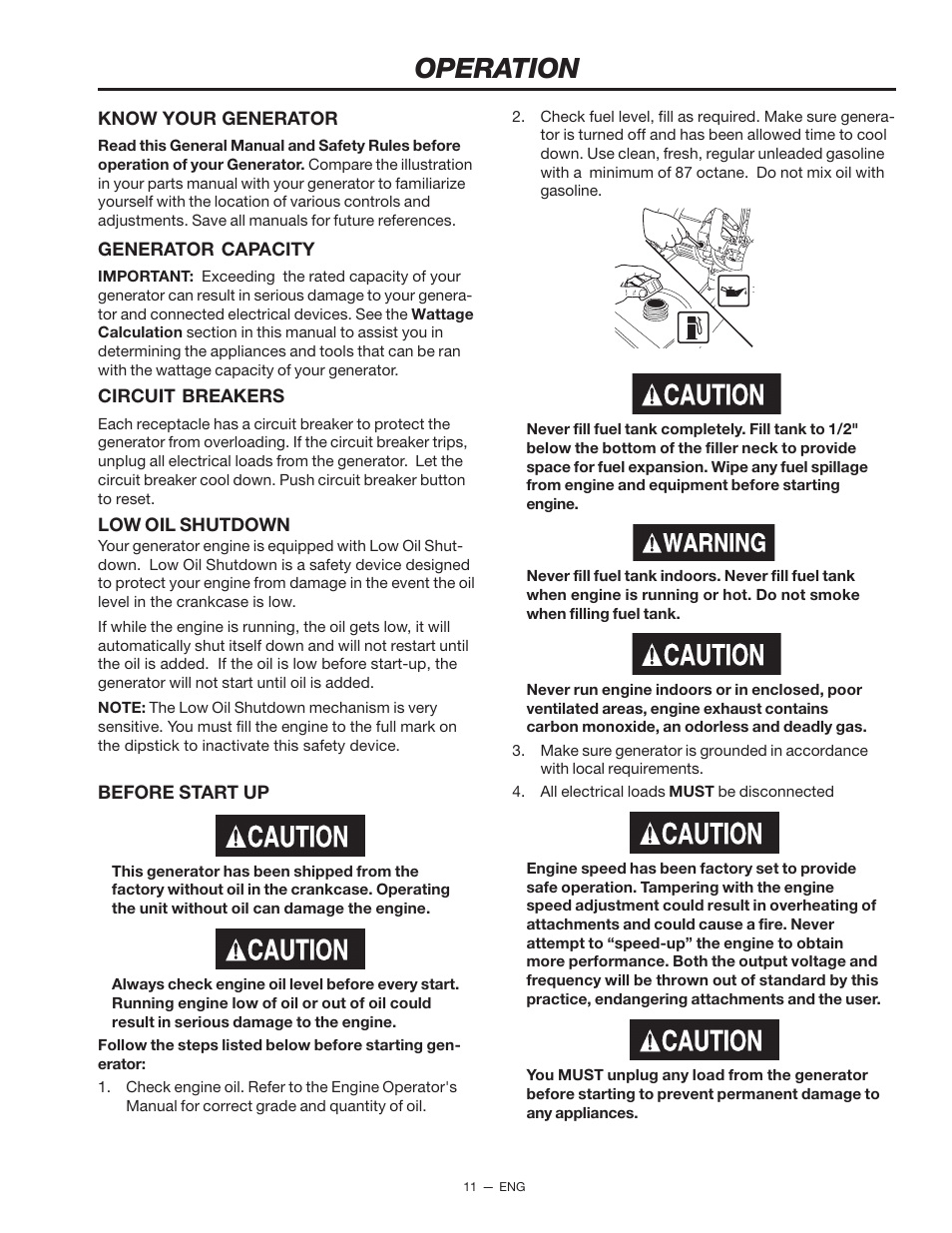 Operation | Porter-Cable D21679-008-0 User Manual | Page 11 / 20