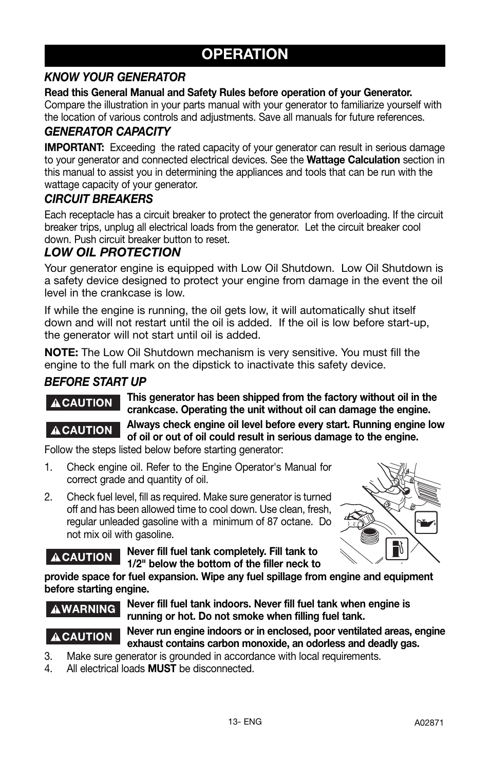 Operation | Porter-Cable A02871-043-0 User Manual | Page 13 / 24