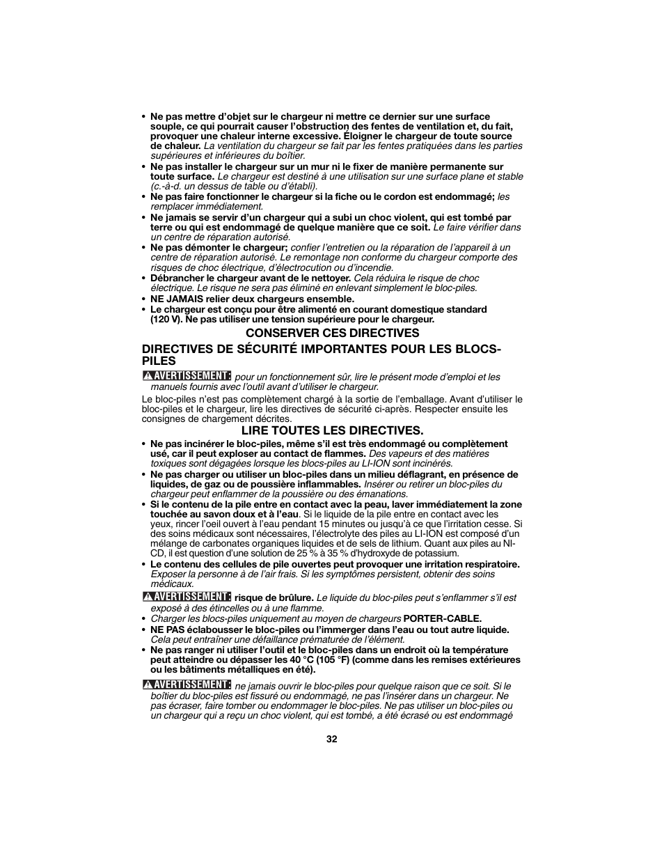 Porter-Cable PC1800AG User Manual | Page 32 / 72