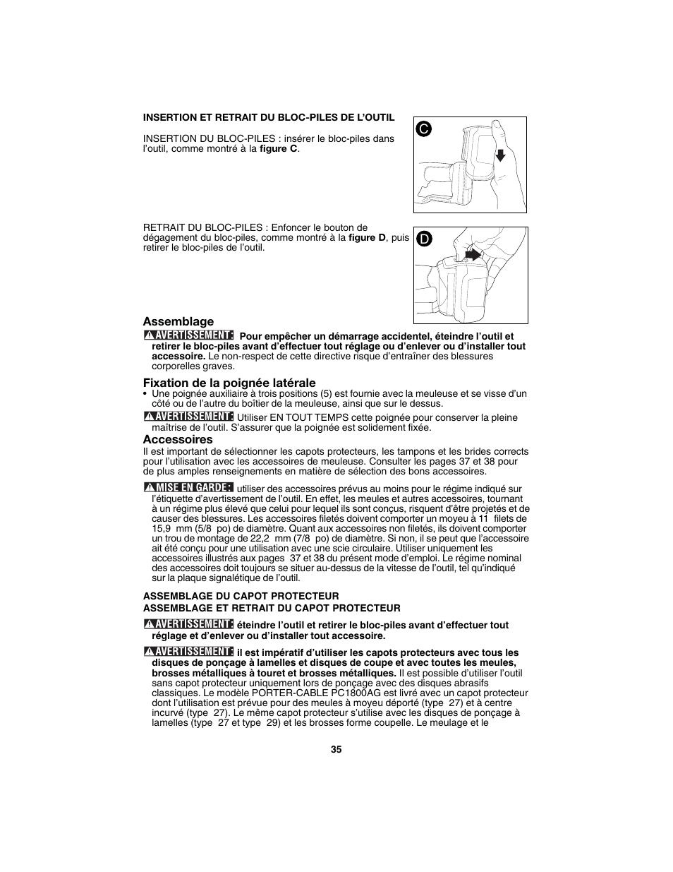 Porter-Cable PC1800AG User Manual | Page 35 / 72